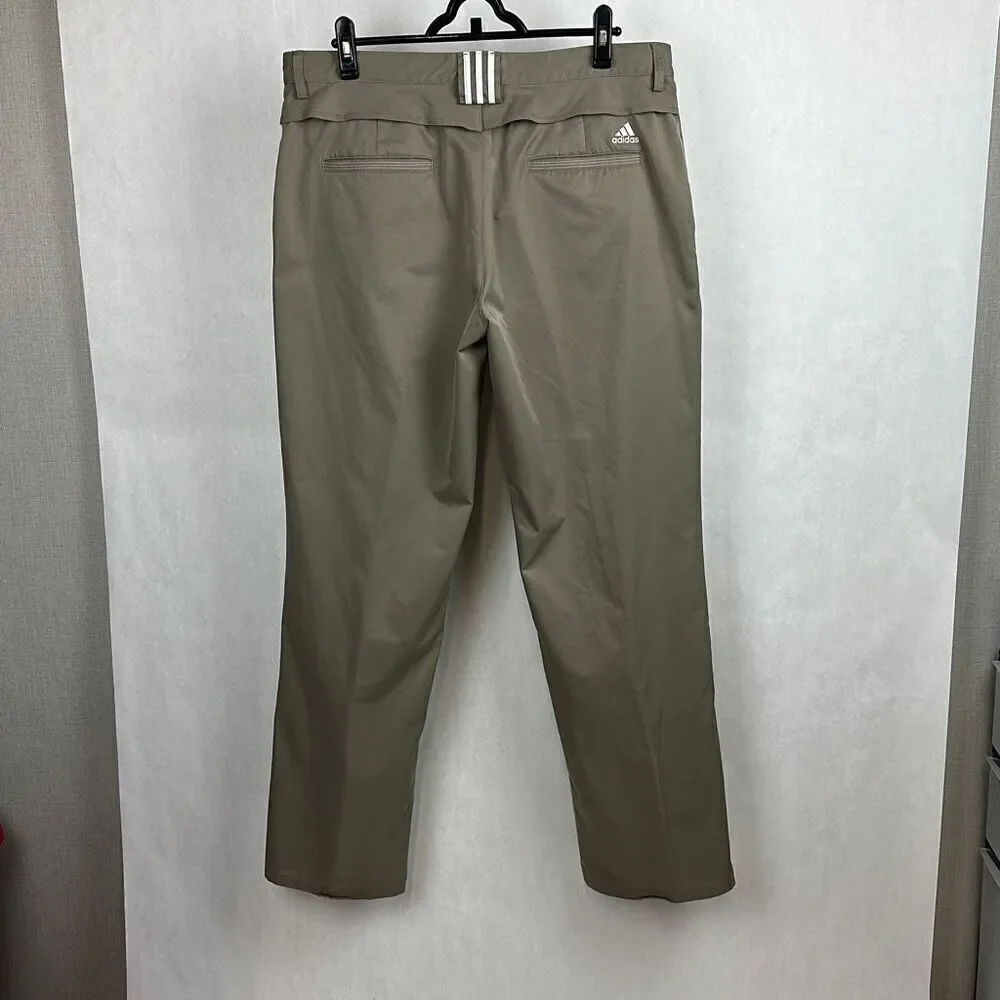 Adidas ClimaCool Golf Athletic Pants Size 36x34 Casual Slacks Tan Khaki Vented